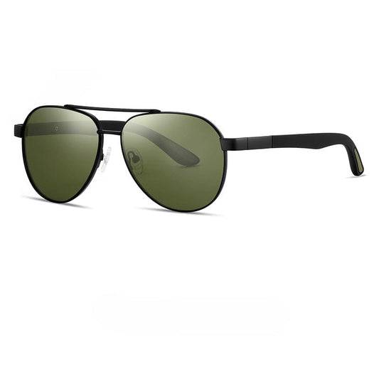 THE MEN THING Olive Green S15103 ZENITH HEX HD Polarized Sunglasses for Men - UV400 Protection, Stainless Steel Frame