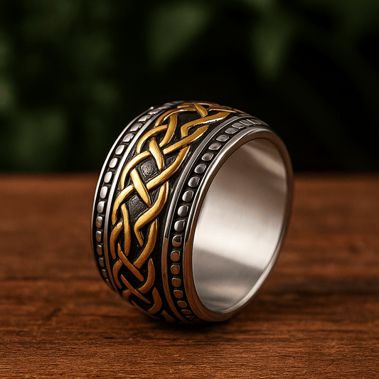 THE MEN THING Rings 17 VALAR BAND RING - Pure Stainless Steel Men’s Steel-Plated Ring – Statement Luxury Jewelry (Size : 17-23-28)