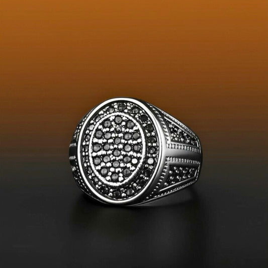 THE MEN THING Rings 19 Royal Series - RAGNAR VALOR RING - Pure Stainless Steel Men’s Steel-Plated Ring – Statement Luxury Jewelry (Size : 19-22)