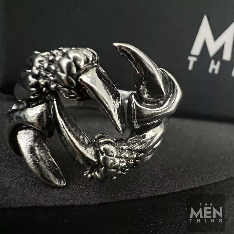 THE MEN THING Rings DEAMONCLAW - Alloy Adjustable Vintage Ring,American trending Style for Men & Boys