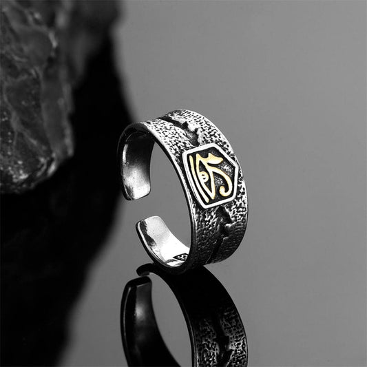 THE MEN THING Rings HORUS EYE OF GOD - Copper Adjustable Ring for Men and Boys