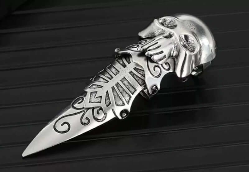 THE MEN THING Rings OCTOPOW- Full Finger Adjustable Knuckle Ring - Gothic Octopus King Rules