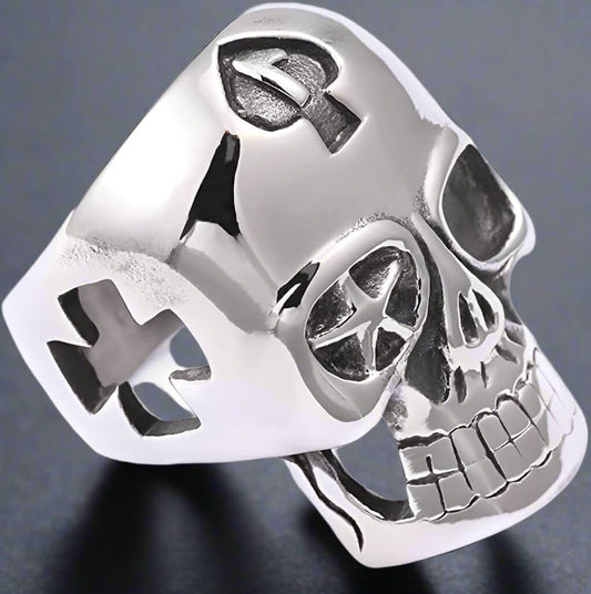 THE MEN THING Rings PHANTOM Titanium Steel Ring for Men and Boys (Size-21)