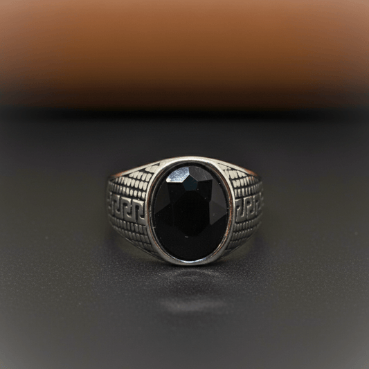 THE MEN THING Rings Royal Series - LABYRINTH KNIGHT RING- Pure Stainless Steel Men’s Steel-Plated Ring – Statement Luxury Jewelry (Size :15-18-20-21-23-27-28-30)