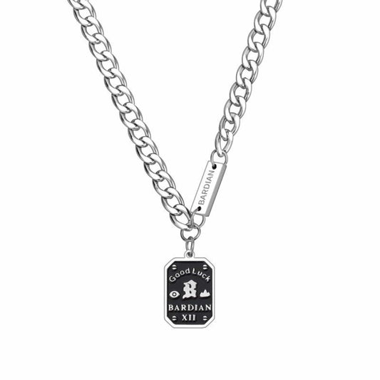 THE MEN THING SS Pendant/ Necklace ARC LUCK - 16mm Titanium Steel Pendant with 20 to 22inch Adjustable Chain for Men & Boys