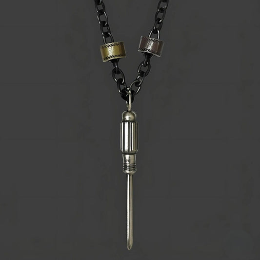 THE MEN THING SS Pendant/ Necklace BITBOLT CORE - Pure Titanium Steel Pendant with 23inch Chain for Men & Boys