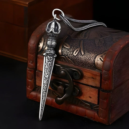 THE MEN THING SS Pendant with Chain VALKEN DAGGER - 24inch Pure Copper European trending Style Chain for Men & Boy