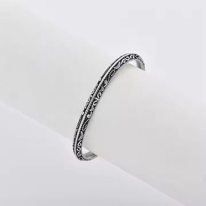 THE MEN THING Steel Bracelets BERSERKER EDGE - Pure Stainless Steel Open Bangle Bracelet (Adjustable) for Men & Boys