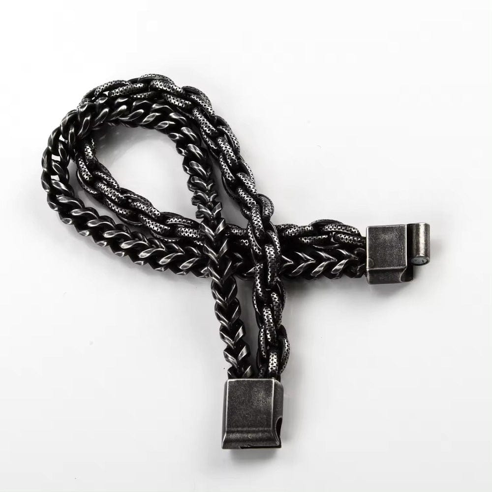 THE MEN THING Steel Bracelets COLOSSUS - 13mm Pure Titanium Steel Bracelet, Bracelet with hook buckle for Men & Boy (8inch)