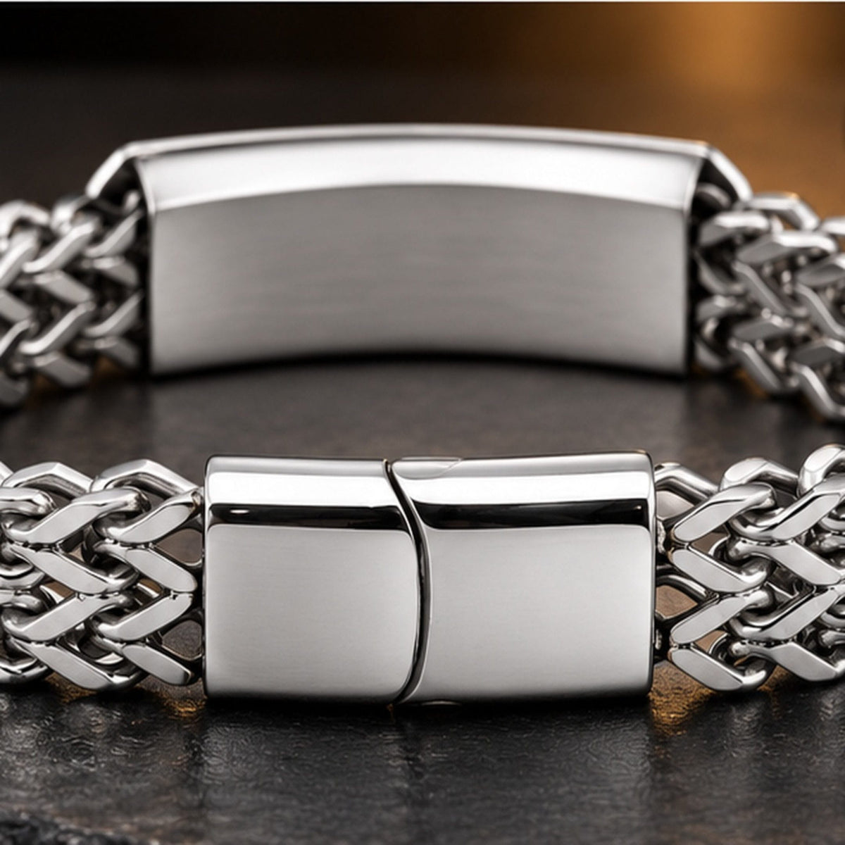 THE MEN THING Steel Bracelets FUSION MATRIX - 45mm Titanium Steel Bracelet with Stainless Steel Magnetic Buckle for Men & Boy (8 inch)