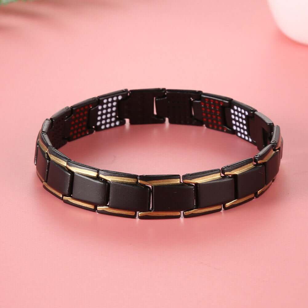 THE MEN THING Steel Bracelets HEALTHSTYLE- Titanium Steel Bracelet - Magnetic Weight Loss Bracelet, Pain Relief Fashionable Bracelet - Blood Pressure Controller Bracelet for Men & Boys