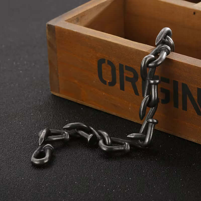 THE MEN THING Steel Bracelets LINKER - 12mm Pure Titanium Steel Bracelet for Men & Boy (9inch)