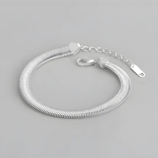 THE MEN THING Steel Bracelets SLINKY AURA - 8mm Pure Stainless Steel Bracelet, American trending Style for Men & Boy