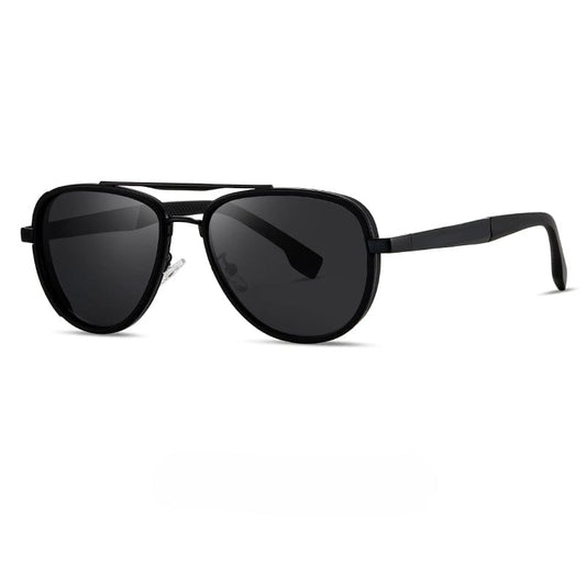 THE MEN THING Sunglasses Black S15101 AURIX SHADES HD Polarized Sunglasses for Men - UV400 Protection, Stainless Steel Frame