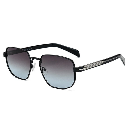 THE MEN THING Sunglasses Gradient Blue-Grey 2176 SAFFRON TINT HD Polarized Sunglasses for Men - UV400 Protection, Stainless Steel Frame