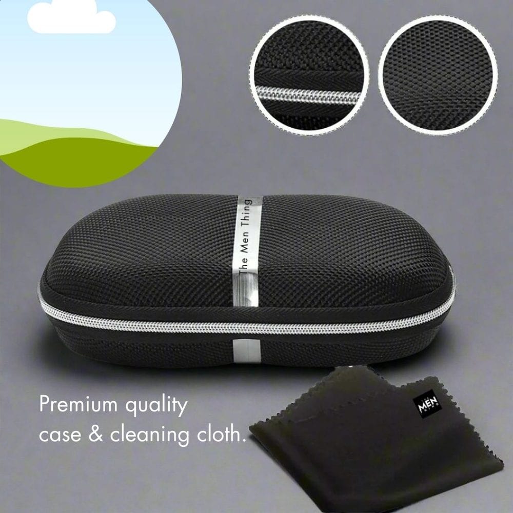 THE MEN THING Sunglasses J3292 - OBLIVION SHADE - HD Polarised Sunglasses for Men - UV400 Protection, Stainless Steel Frame - Dark Tinted