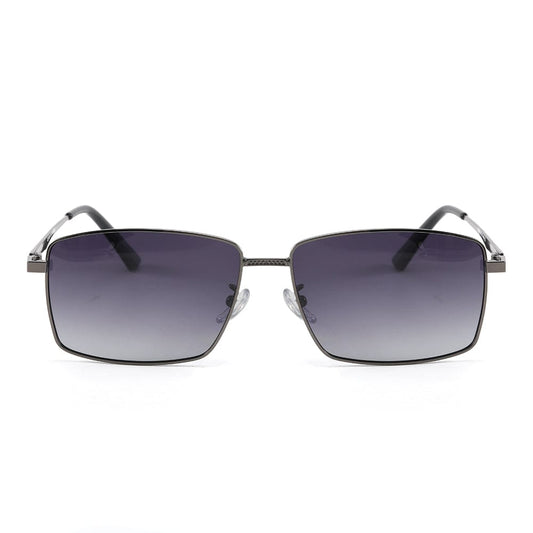 THE MEN THING Sunglasses J3298 - OBSIDIAN LUXE - HD Polarised Sunglasses for Men - UV400 Protection, Stainless Steel Frame - Gradient Grey Lenses