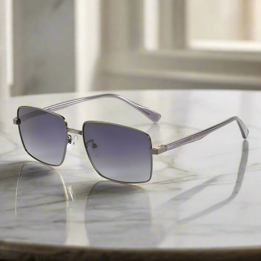 THE MEN THING Sunglasses J3305 - PHANTOM SHADE - HD Polarised Sunglasses for Men - UV400 Protection, Stainless Steel Frame - Gradient Grey Lenses