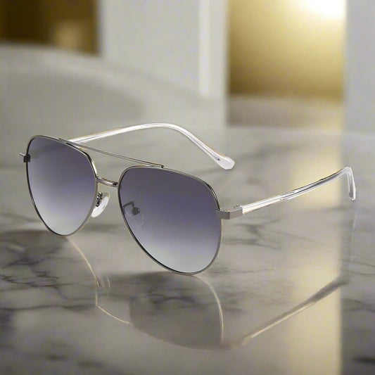 THE MEN THING Sunglasses J3335 - SUNLIT ELEGANCE - HD Polarised Sunglasses for Men - UV400 Protection, Stainless Steel Frame - Gunmetal Frame with Gradient Lens