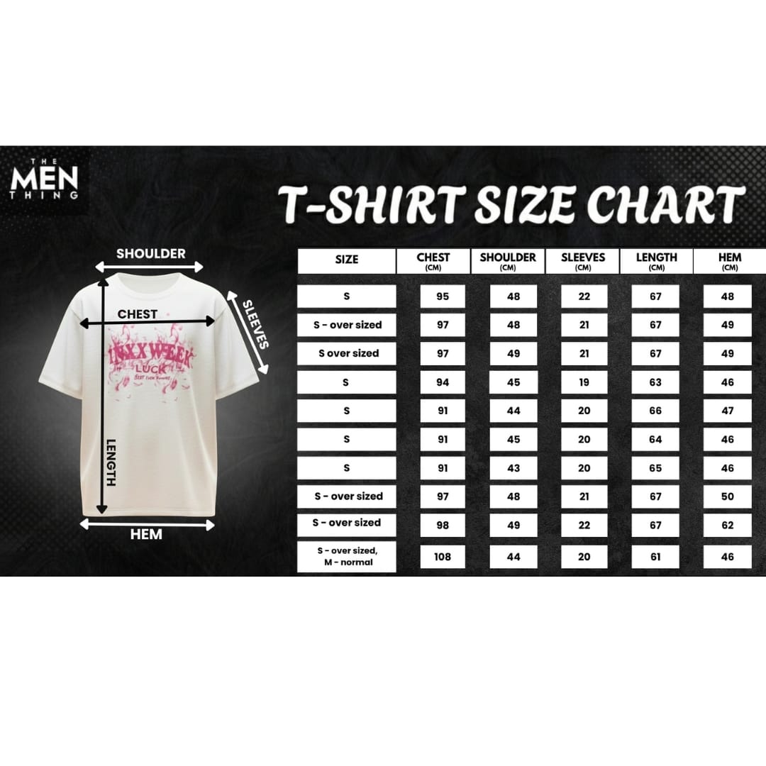 THE MEN THING T-Shirt INXX WEEK LUCK Oversized T-Shirt - White