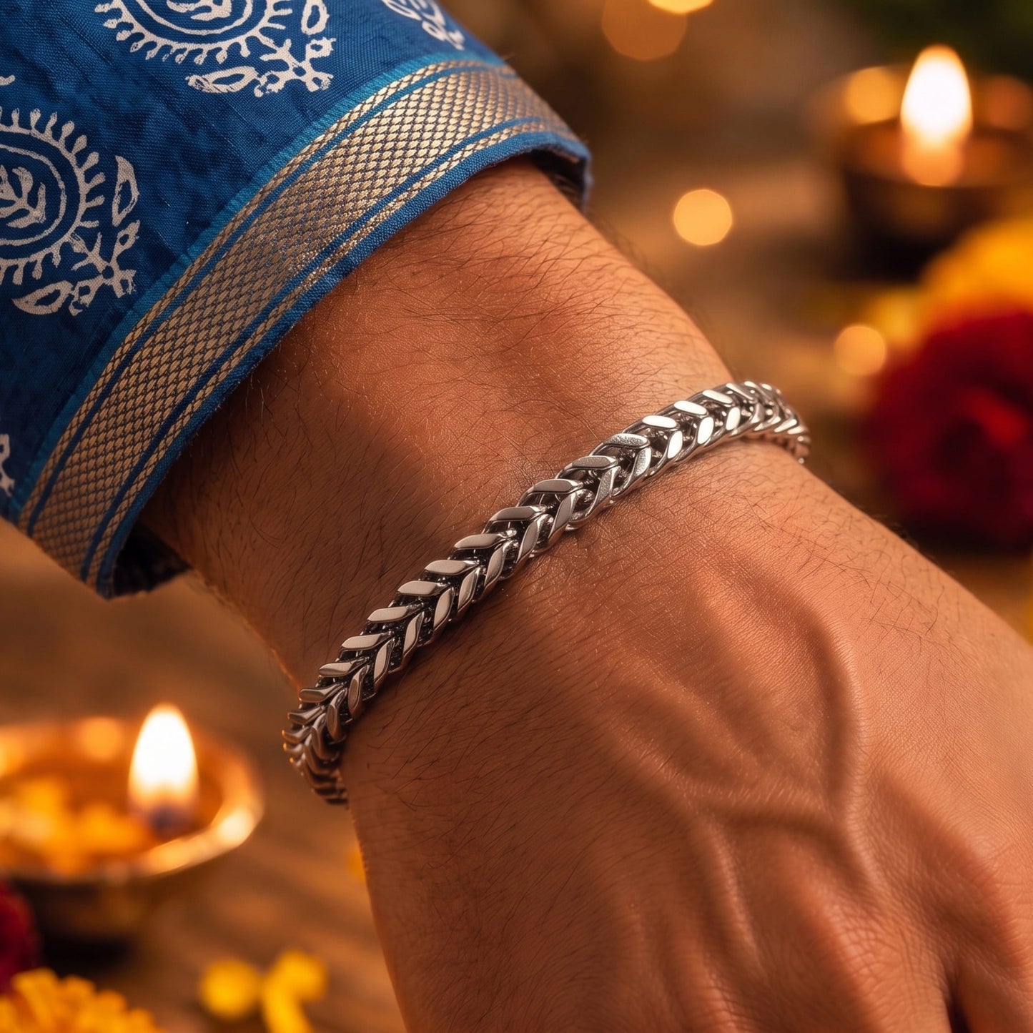 THE MEN THING The Perfect Rakhi Gift For Every Brother – TWIN TOUGH - Premium Genuine Stainless Steel Bracelet With Timeless Style (8 Inch)