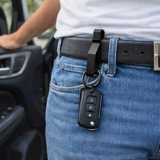 Keychain for men — ALTOR black stainless steel keychain from THE MEN THING, India