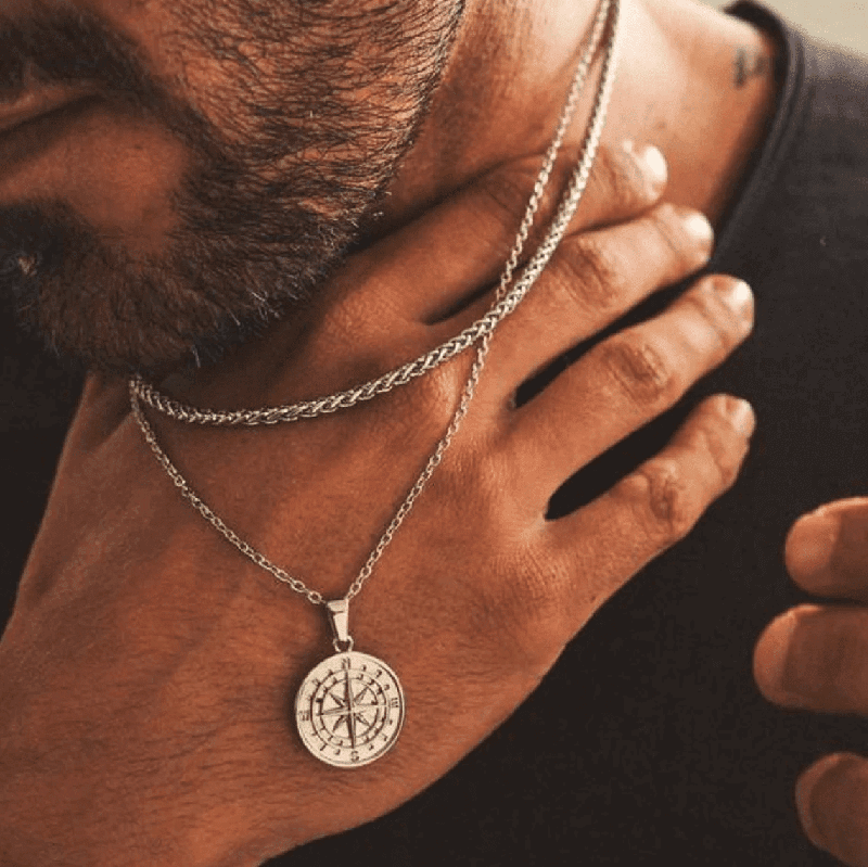 North Star zodiac pendant for men, titanium steel necklace for India climate — The Men Thing