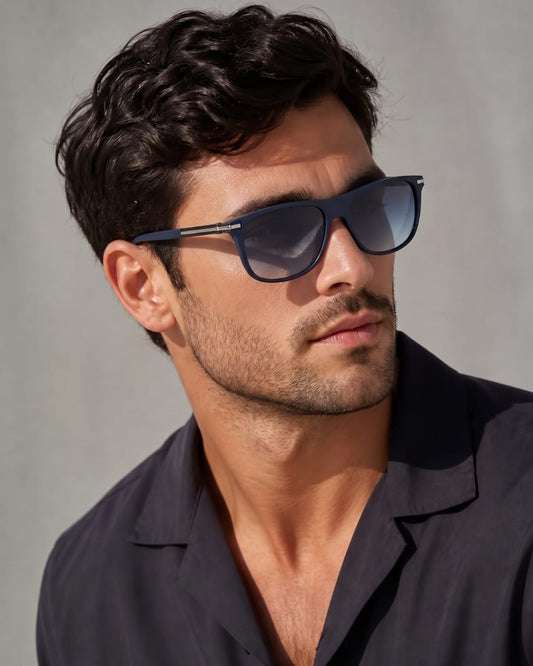 Wayfarer sunglasses for men in India — UV400 polarised, stainless steel frame | The Men Thing