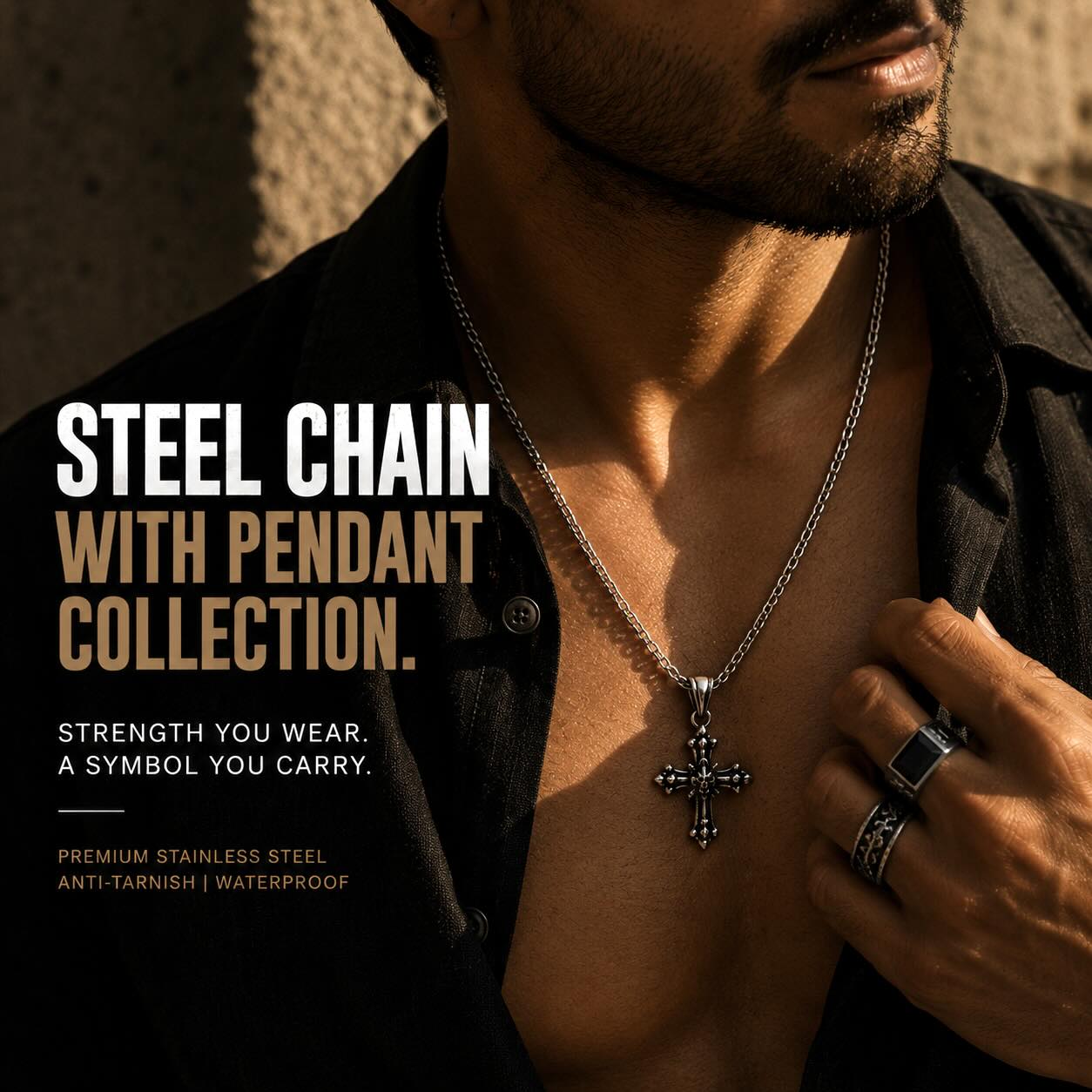 Stylish SS Pendant and Necklace for Every Occasion, showcasing elegant stainless steel craftsmanship for versatile wear.