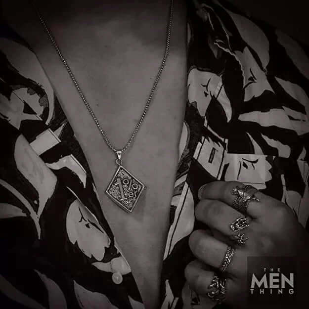 1% - Pendant with Pure Stainless Steel 24inch Chain for Men, European trending Style - Round Box Chain for Men & Boys — SS Pendant/ Necklace for Men | THE MEN THING