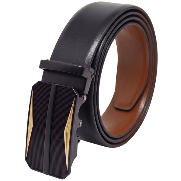 Mens Genuine Leather Belt | 2 in 1 Reversible (Black & Brown) (1 Pc.) - VELARO