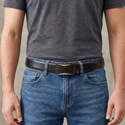 Mens Genuine Leather Belt | 2 in 1 Reversible (Black & Brown) (1 Pc.) - VELARO