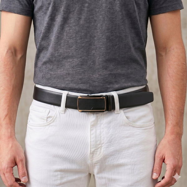 Mens Genuine Leather Belt | 2 in 1 Reversible (Black & Brown) (1 Pc.) - VELARO