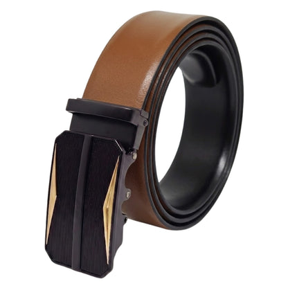 Mens Genuine Leather Belt | 2 in 1 Reversible (Brown & Black) (1 Pc.) - VELARO