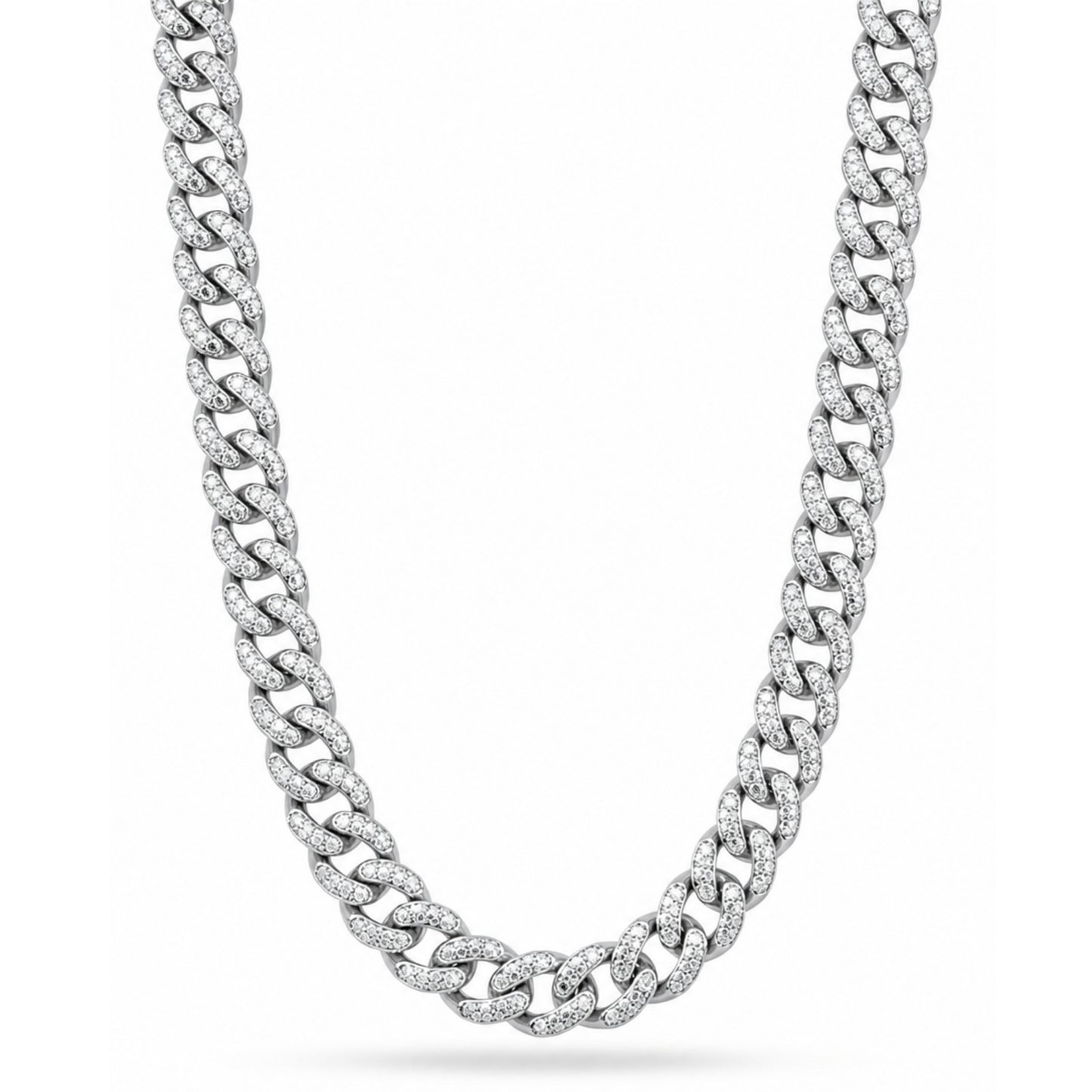 ARCTIC CUBAN - 14mm Stainless Steel Chain with Fold Over Clasp for Men & Boys (24inch)