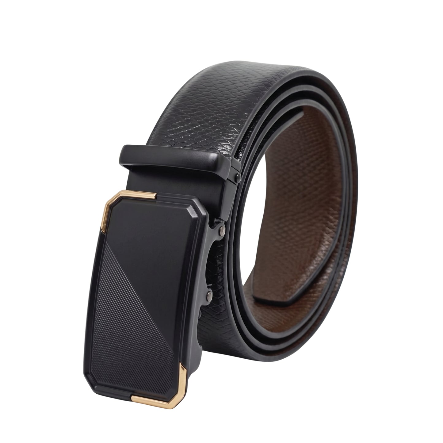 Mens Genuine Leather Belt | 2 in 1 Reversible (Black & Brown) (1 Pc.) - REXVA