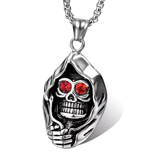 THE MEN THING Alloy Vampire Pendant with Pure Stainless Steel 24inch Chain for Men, American trending Style - Round Box Chain & Pendant for Men & Boy