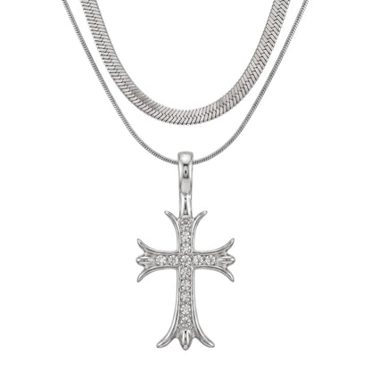 CATHEDRAL CROSS - 21mm Titanium Steel Pendant with 16 to 18inch Adjustable Chain for Men & Boys