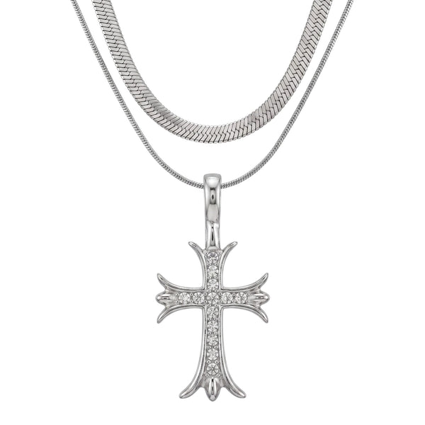 CATHEDRAL CROSS - 21mm Titanium Steel Pendant with 16 to 18inch Adjustable Chain for Men & Boys