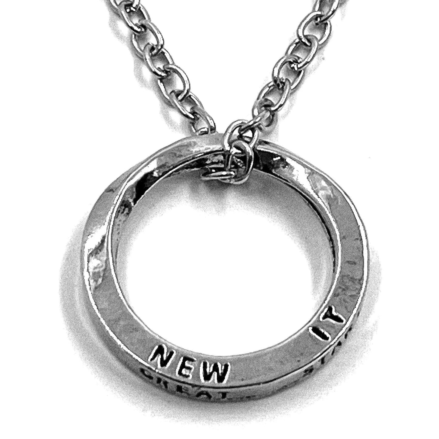 THE MEN THING Alloy Circle Pendant with Pure Stainless Steel 24inch Chain for Men, Milan trending Style - Round Box Chain & Pendant for Men & Boy