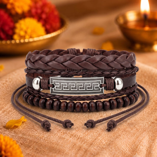 The Perfect Rakhi Gift For Every Brother – HERITAGE KEY - Leather Adjustable Bracelets With Timeless Style