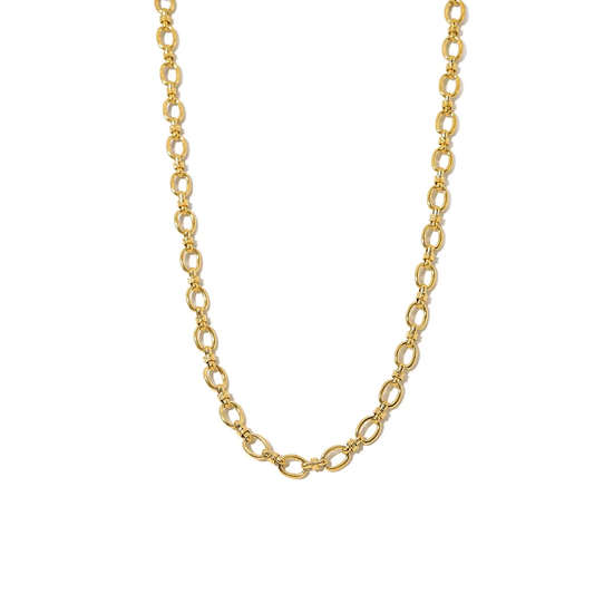 GLEAM GOLD LINK - 5.5mm Pure Stainless Steel Chain 16 inch for Men & Boys