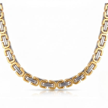 LUXOR LINK - 8mm Stainless Steel Chain with Lobster Clasp for Men & Boys (22 inch)