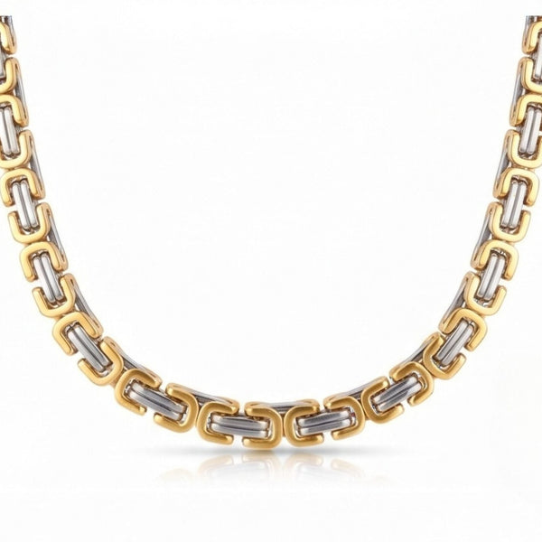 LUXOR LINK - 8mm Stainless Steel Chain with Lobster Clasp for Men & Boys (22 inch)