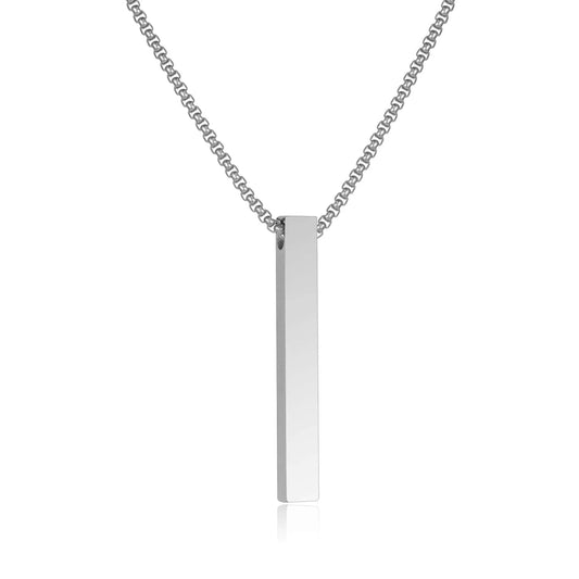 THE MEN THING Alloy Silver Pendant with Pure Stainless Steel 24inch Chain for Men, European trending Style - Round Box Chain & Pendant for Men & Boy