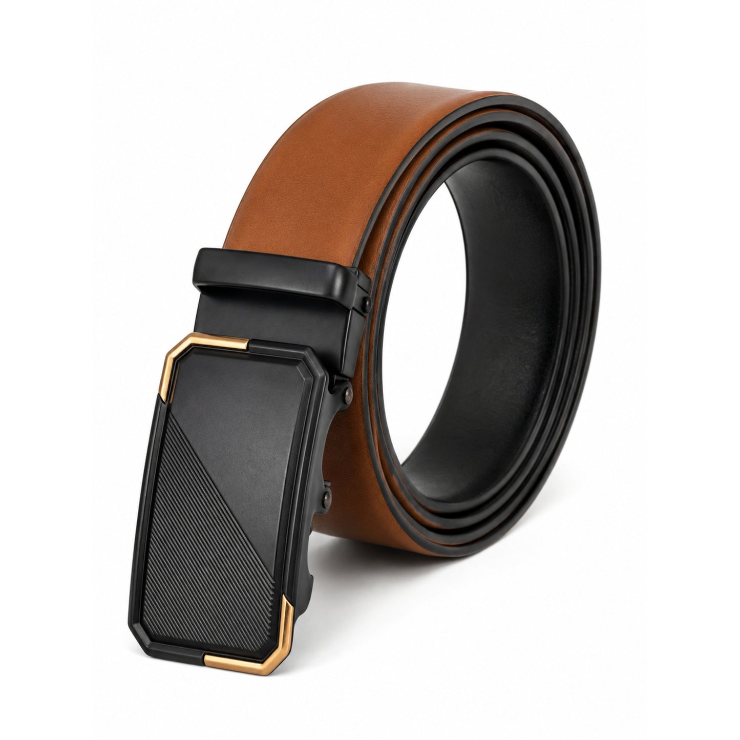 Mens Genuine Leather Belt | 2 in 1 Reversible (Brown & Black) (1 Pc.) - VELARO