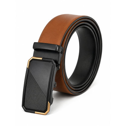 Mens Genuine Leather Belt | 2 in 1 Reversible (Brown & Black) (1 Pc.) - VELARO