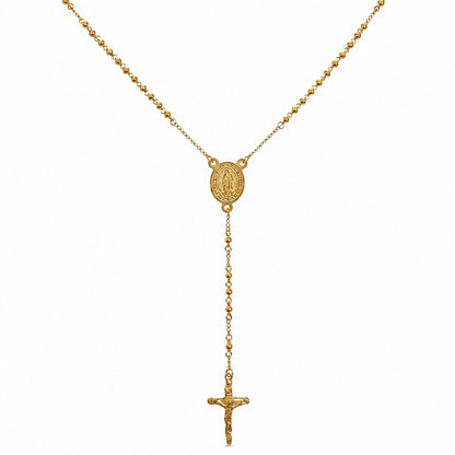MIRACULOUS ROSARY - GOLDEN- 21mm Titanium Steel Pendant with 38inch Chain for Men & Boys
