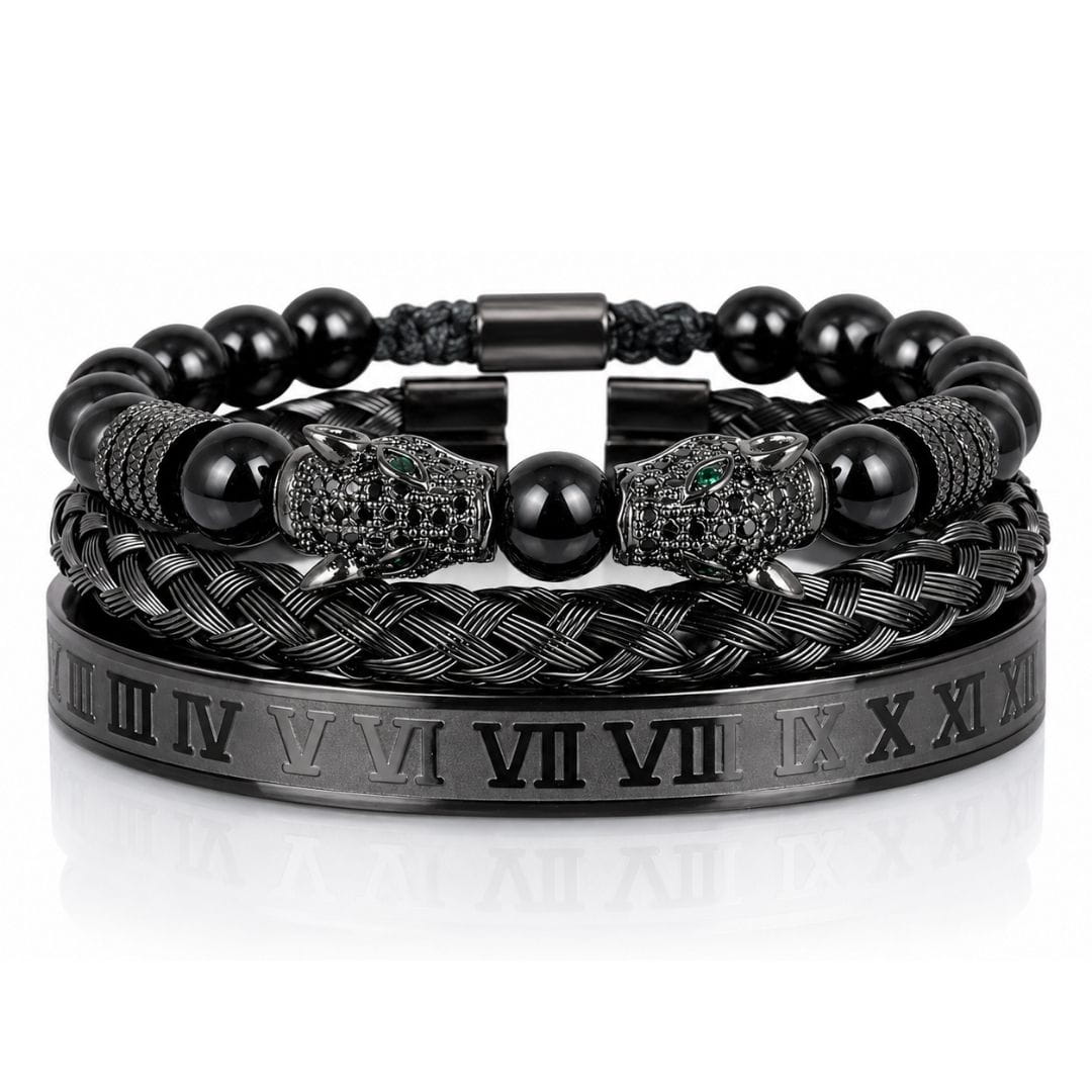 ROMAN PANTHER - Stainless Steel Bracelet, for Men & Boy (Adjustable)