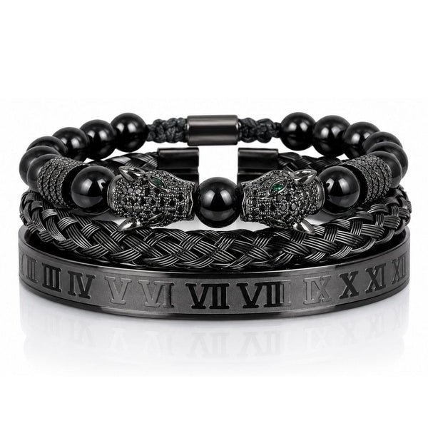 ROMAN PANTHER - Stainless Steel Bracelet, for Men & Boy (Adjustable)